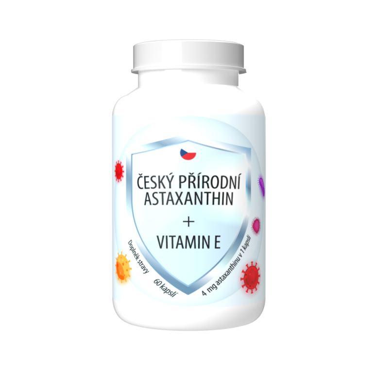 Český přírodní astaxanthin + vitamín E - 60 kapslí